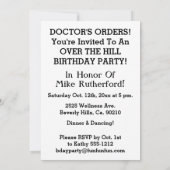 Doktoren Chart For Patient Funny Einladung (Rückseite)