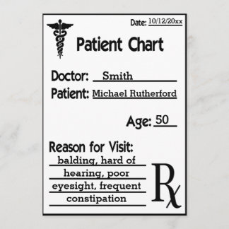 Doktoren Chart For Patient Funny Einladung