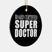 Doktoren Parties: Brett zugelassener Superdoktor Keramik Ornament (Rechts)