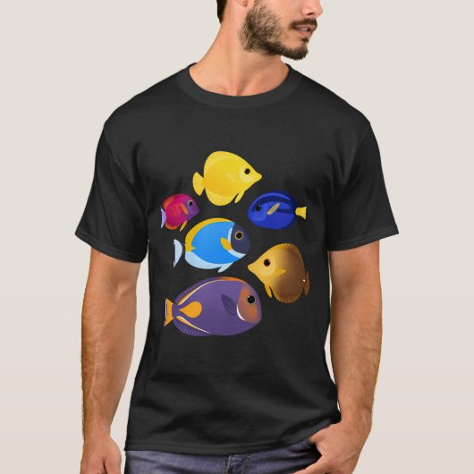 Doktorfisch-Muster T-Shirt (Vorderseite)