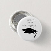 Doktorgrad-Abschlussfeier Gratulation Button (Vorne & Hinten)