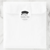 Doktorhut Abschluss Dankeschön Runder Aufkleber (Tasche)