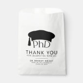 Doktorhut Danke für die Promotion Geschenktütchen (Vorderseite)