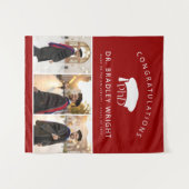 Doktorhut Promotionsabschluss Wandteppich (Vorderseite (Horizontal))