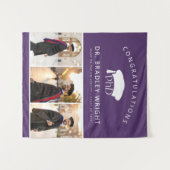 Doktorhut Promotionsabschluss Wandteppich (Vorderseite (Horizontal))