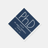 Doktortitel Abschluss Blue Party Napkin Serviette (Ecke)