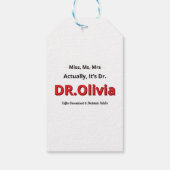 Doktortitel Abschluss tatsächlich, es ist Dr. Funn Geschenkanhänger (Rückseite)