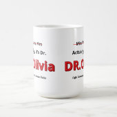 Doktortitel Abschluss tatsächlich, es ist Dr. Funn Kaffeetasse (Mittel)