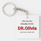 Doktortitel Abschluss tatsächlich, es ist Dr. Funn Schlüsselanhänger (Vorderseite)