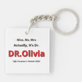 Doktortitel Abschluss tatsächlich, es ist Dr. Funn Schlüsselanhänger (Rückseite)