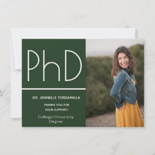 Doktortitel Foto Ankündigung Grün Weiß