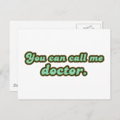 Doktortitel & Med School Abschluss Geschenke Ankündigungspostkarte (Vorne/Hinten)