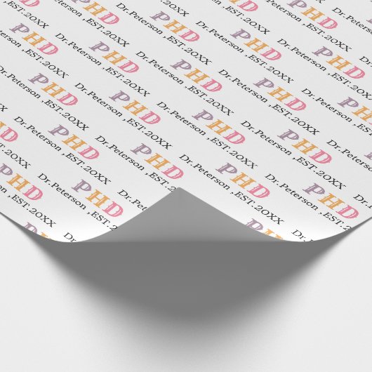 Doktortitel- oder Promotionsgeschenk  Geschenkpapier (Ecke)