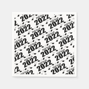 Doktortitel und Diplome (schwarz) Serviette