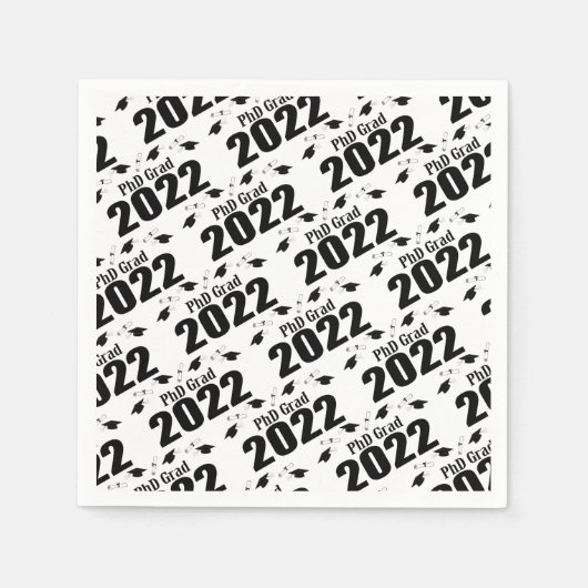 Doktortitel und Diplome (schwarz) Serviette (Vorderseite)
