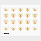 Dokumentationstich Herz-Aufkleber (Blatt)