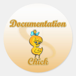 Dokumentationstich Runder Aufkleber