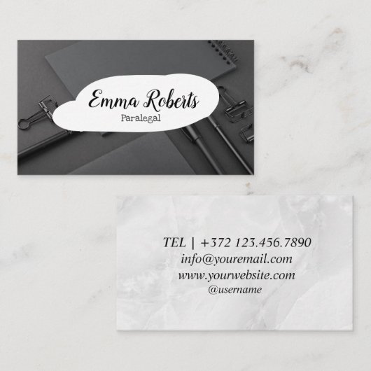 Dokumente Rosa Rechtsanwalt Paralegal Visitenkarte (Vorne/Hinten)