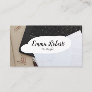 Dokumente Rosa Rechtsanwalt Paralegal Visitenkarte