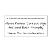 Dokumentenprüfung + Name Rubber-Briefmarke Gummistempel (Prägung)