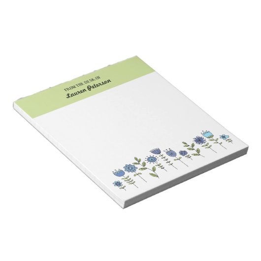 Dokumentvorlage für Blume Notizblock (angewinkelt)