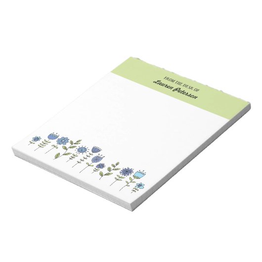 Dokumentvorlage für Blume Notizblock (Rotiert)