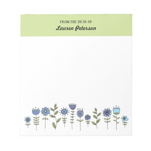 Dokumentvorlage für Blume Notizblock (Vorderseite)