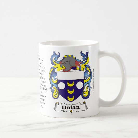 Dolan, Ursprung, Bedeutung und das Wappen auf Kaffeetasse (Rechts)