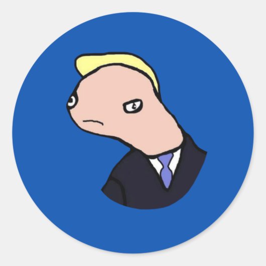 Doland Tremp Ultimate Meme (blau) Runder Aufkleber (Vorderseite)