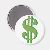 Dolar, Zeichen, 3D Magnet (Vorderseite/Rückseite)