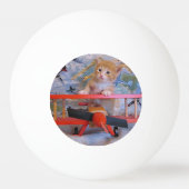 Dolce Airplane Pilot - Kitten / Cat Ping Pong Ball Tischtennisball (Vorderseite)