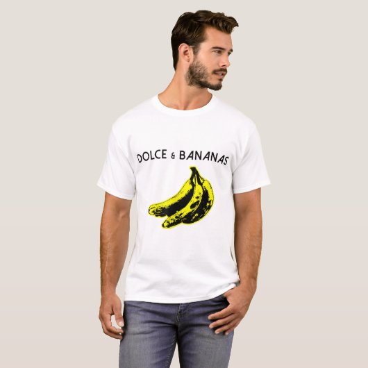 Dolce and Bananas Funny Parody Design T-Shirt (Vorne ganz)