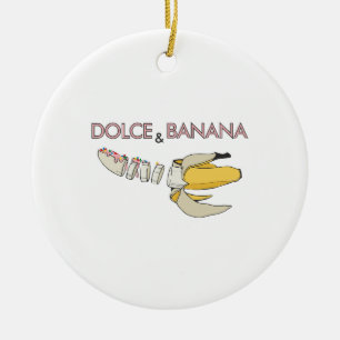 Dolce and Banane Keramik Ornament