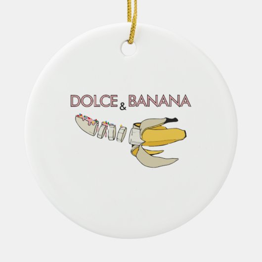 Dolce and Banane Keramik Ornament (Vorne)