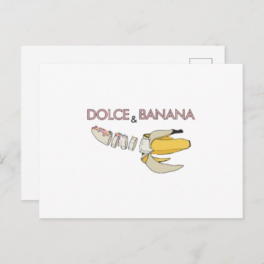 Dolce and Banane Postkarte (Vorne/Hinten)