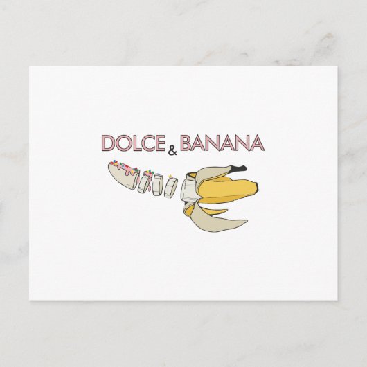 Dolce and Banane Postkarte (Vorderseite)