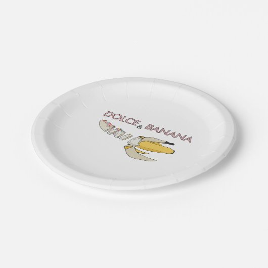 Dolce & Banana Pappteller (Schrägansicht)