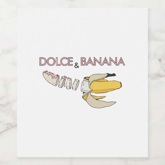 Dolce & Banana Weinetikett (Einzelnes Label)