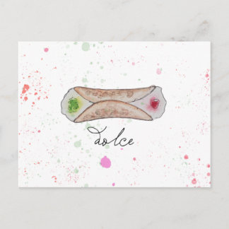 Dolce Cannolo Watercolor Postkarte