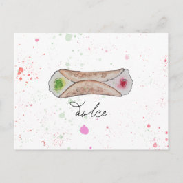 Dolce Cannolo Watercolor Postkarte