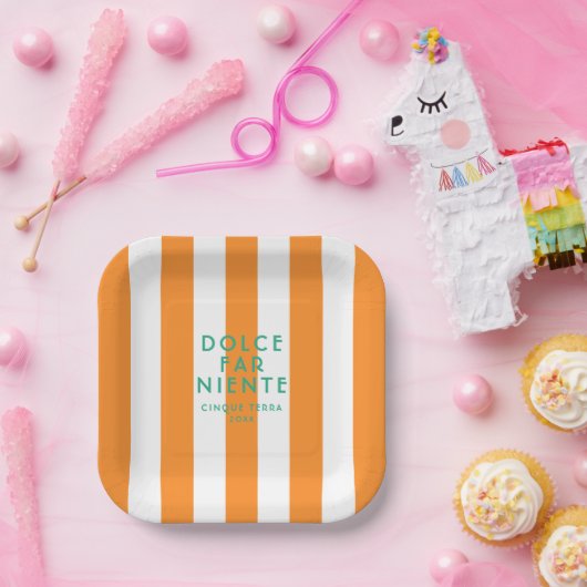 Dolce Far Niente Cinque Terra Pappteller (Party)