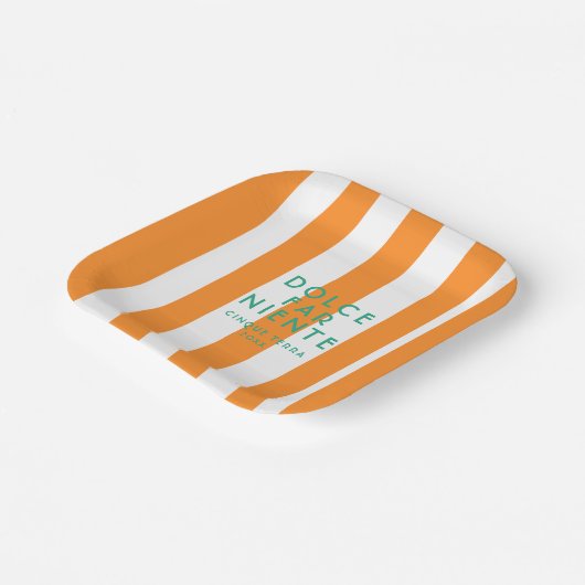 Dolce Far Niente Cinque Terra Pappteller (Gewinkelt)