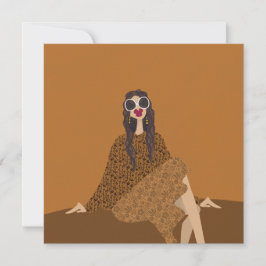 Dolce Far Niente Fashion Illustration Card Einladung