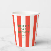 Dolce Far Niente Italien Rote Cabana Pappbecher (Rückseite)