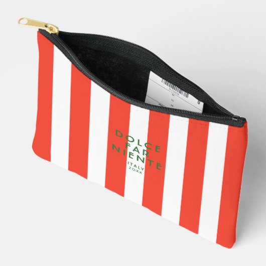 Dolce Far Niente Italien Rote Cabana Wandern Zubehörtasche (Offen)