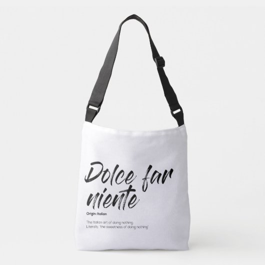 Dolce far niente - Tote Bag Tragetaschen Mit Langen Trägern (Vorderseite)