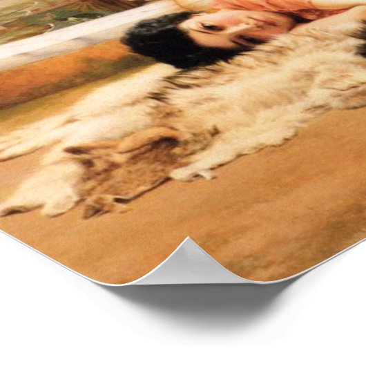 Dolce Far Niente von John Godward Poster (Ecke)