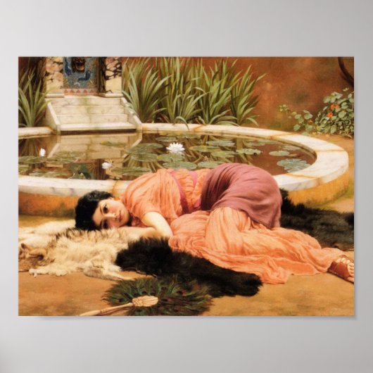 Dolce Far Niente von John Godward Poster (Vorne)
