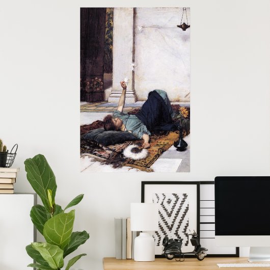 DoLCE FaR NiENTE, von John William Waterhouse -187 Poster (Heimbüro)