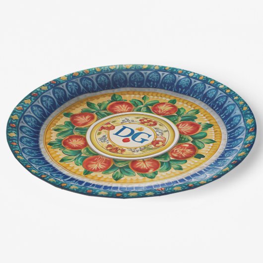 Dolce & Gabbana Carretto Siciliano Teller (Schrägansicht)